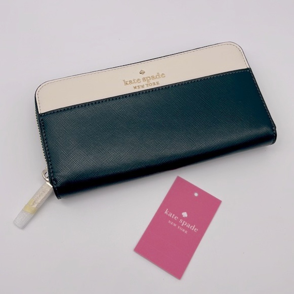 Kate Spade Staci Large Continental Wallet Colorblock Peacock Sapphire Multi